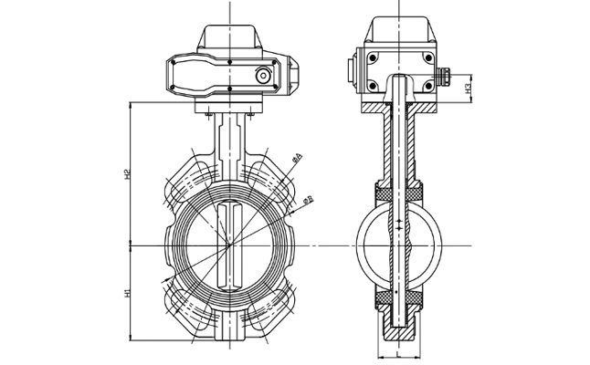 D971X-16寬邊電動蝶閥